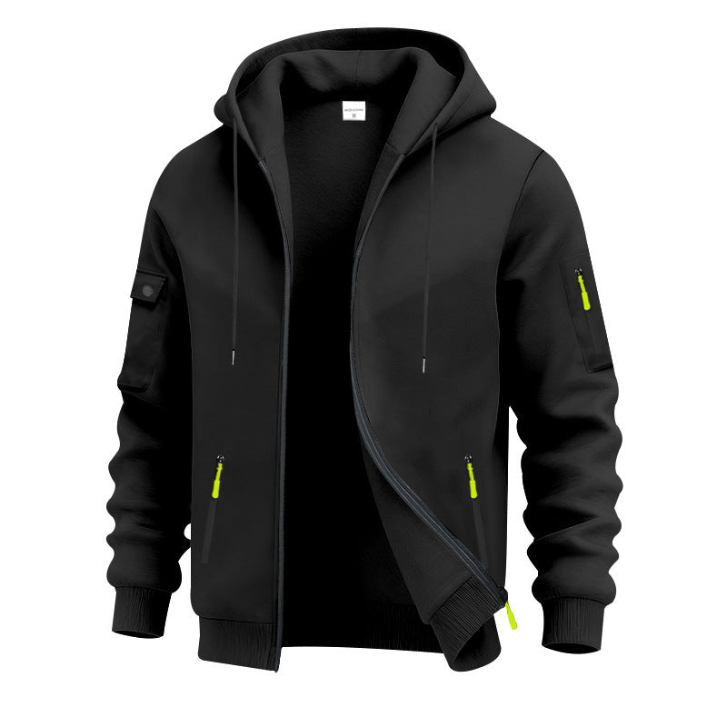 Herren funktionale Kapuzenjacke mit technischen Taschen Drune