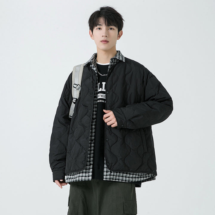 Herren Gesteppte Wende-Steppjacke mit kariertem Futter Drune