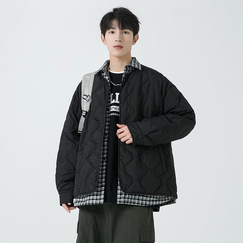 Herren Gesteppte Wende-Steppjacke mit kariertem Futter Drune