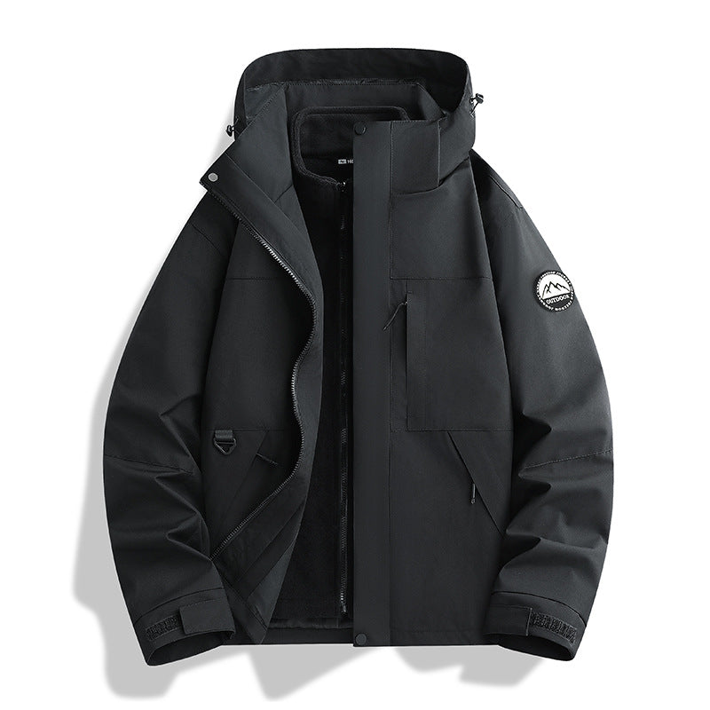 Damen Wasserabweisender Parka mit abnehmbarer Fleece-Innenjacke und Kapuze Drune