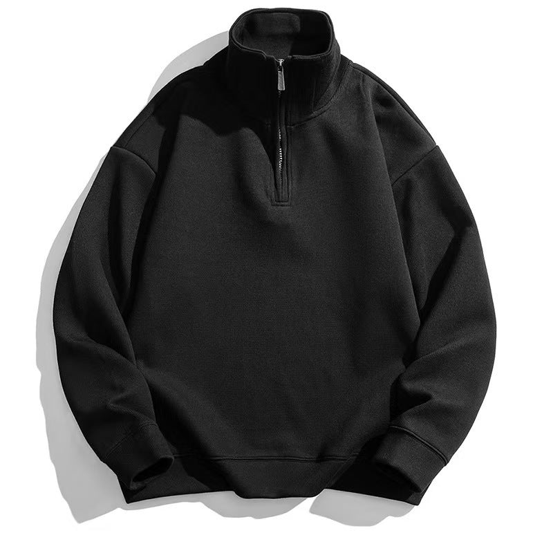 Unisex nan Halbzip-Sweatshirt mit Stehkragen und oversized Schnitt Drune