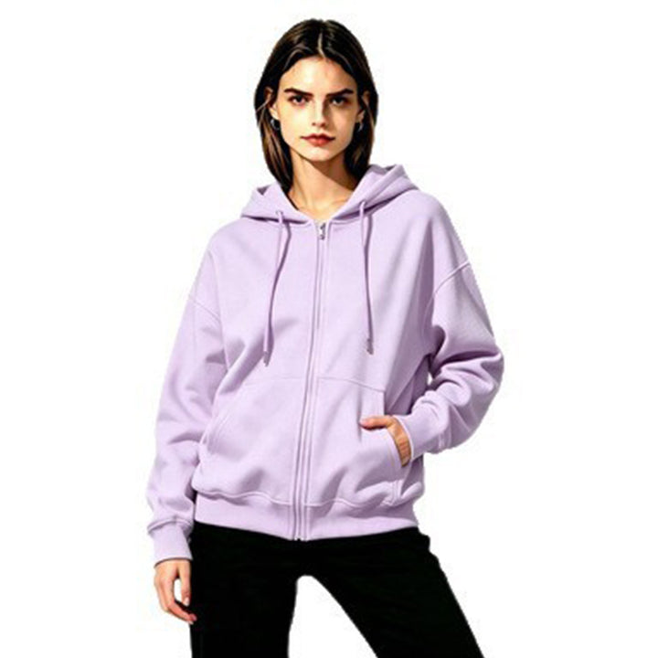Damen Weicher Kapuzenpullover mit durchgehendem Reißverschluss Drune
