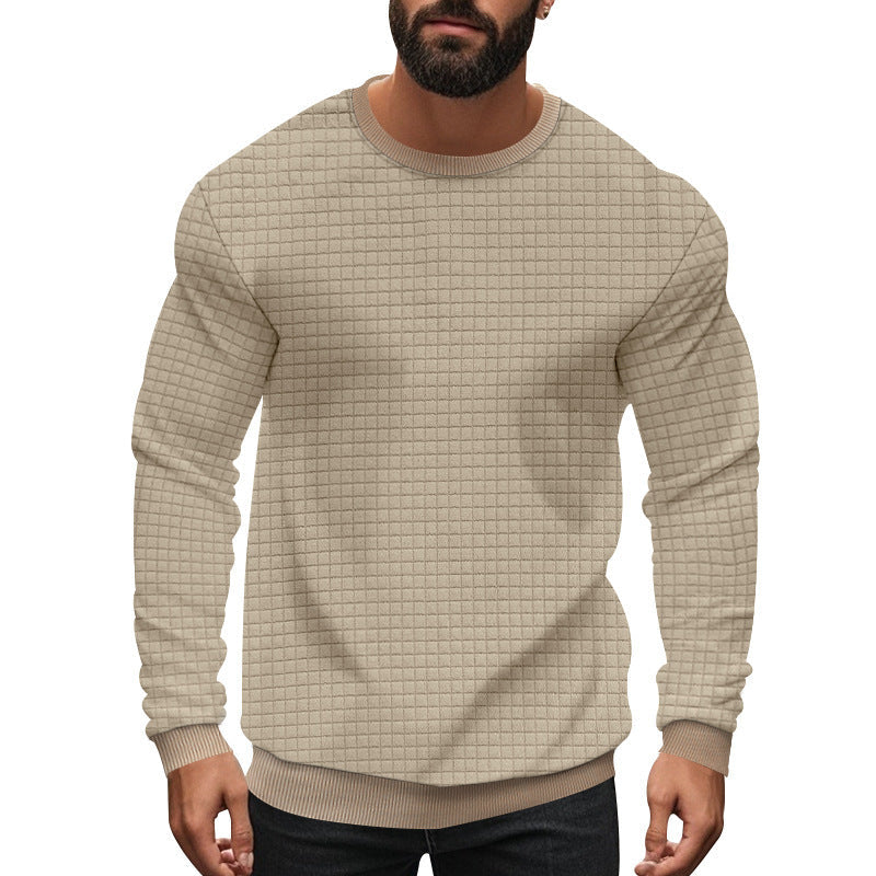 Herren Langarm-Sweatshirt mit strukturiertem Design und elastischen Bündchen Drune