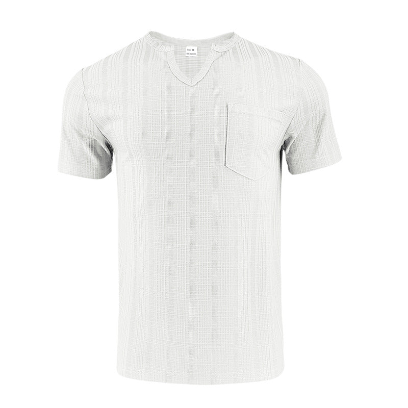 Herren Kurzarmshirt mit Struktur und Brusttasche Drune