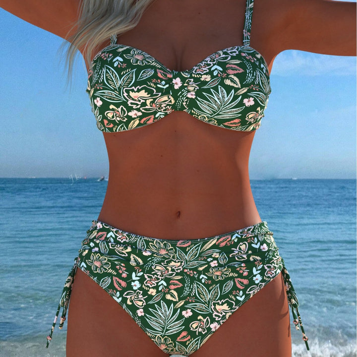 Damen Bikini-Set mit elegantem Balconette-Oberteil und modischem High-Waist-Höschen Drune