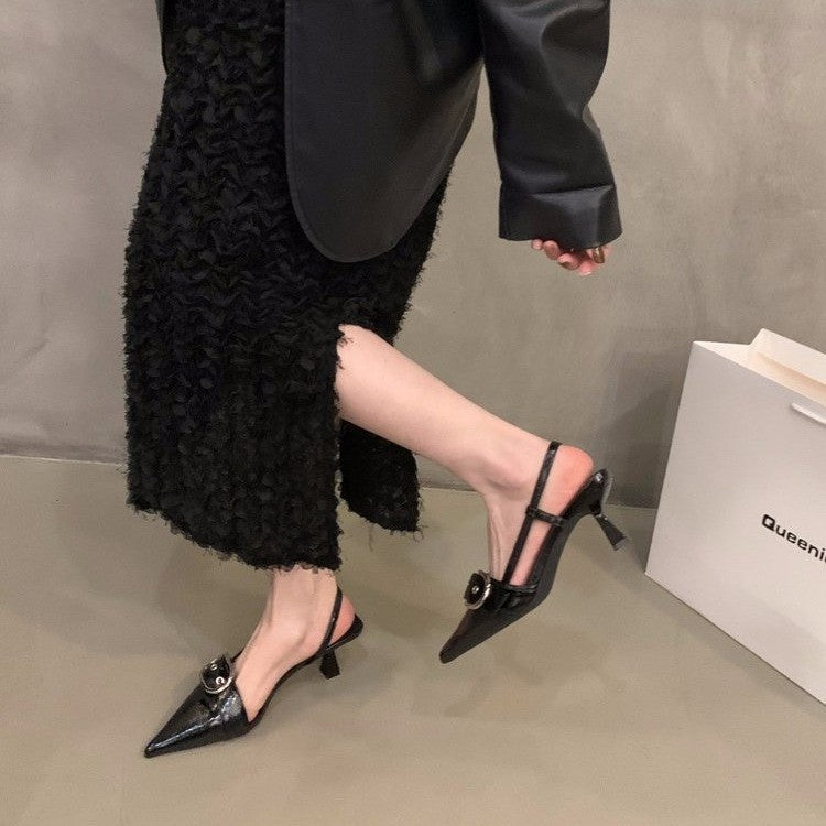 Damen Slingback-Pumps mit modischer Schnalle Drune