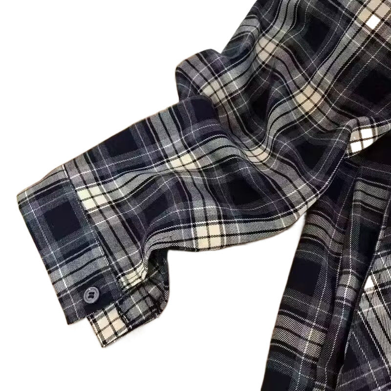 Herren lässige Karobluse mit praktischer Brusttasche und modernem Schnitt Drune