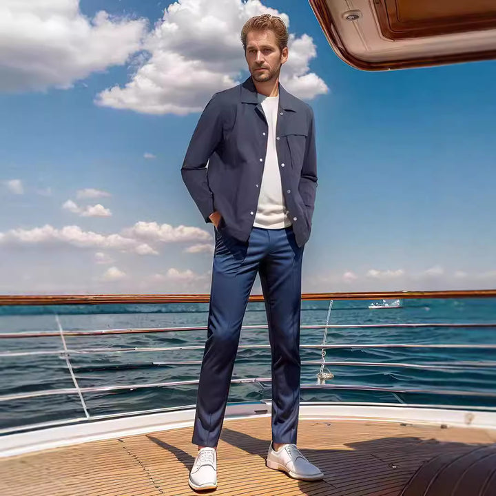 Herren leichte Utility-Jacke mit praktischen Taschen und modernem Design Drune