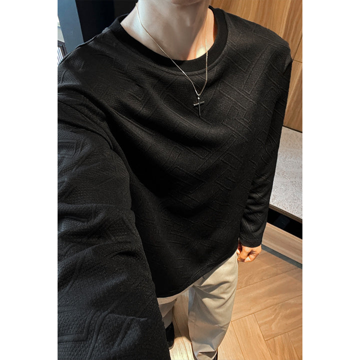 Herren Modischer Sweatshirt mit prägnantem Strukturmuster Drune