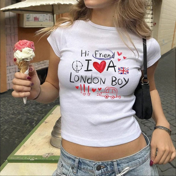 Damen T-Shirt mit künstlerischem Katzenmotiv Drune