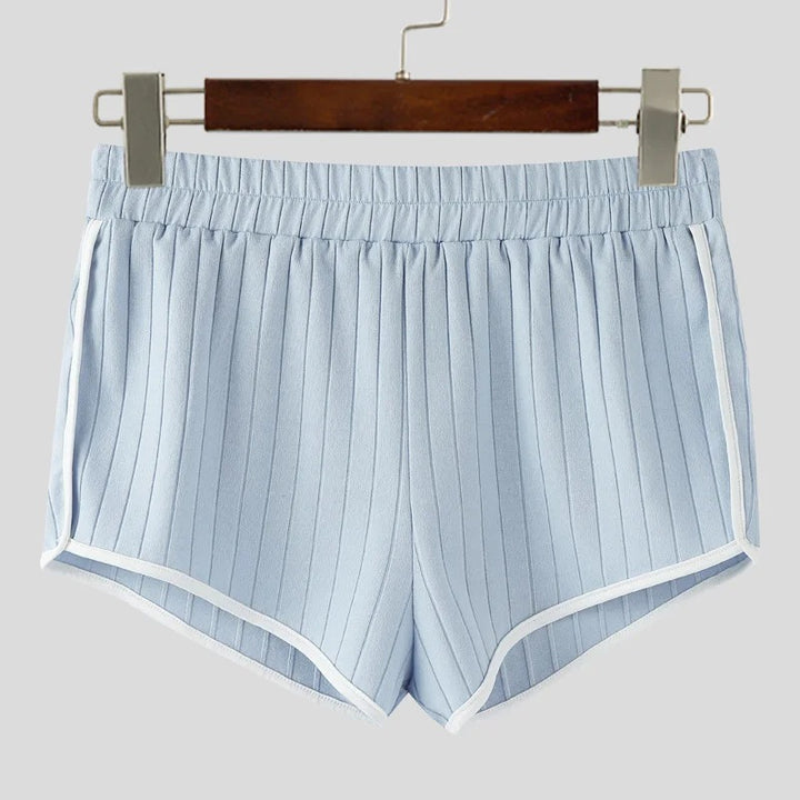 Damen nan plissierte Freizeit-Shorts mit elastischem Komfortbund und Kontrastpaspel Drune