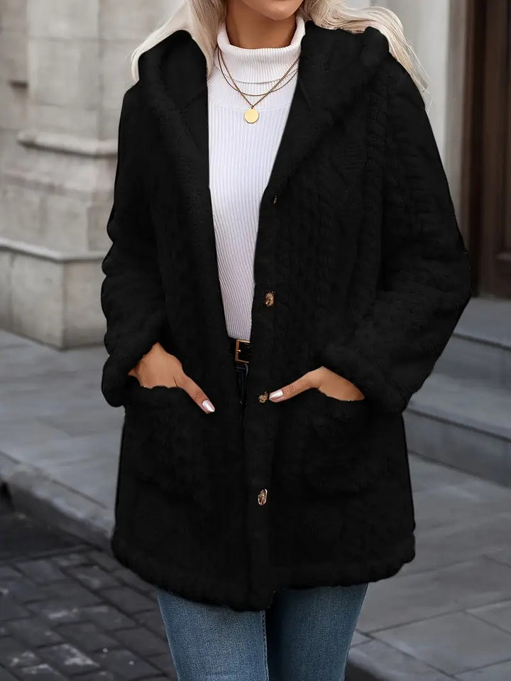Damen Flauschige Kuscheljacke Drune