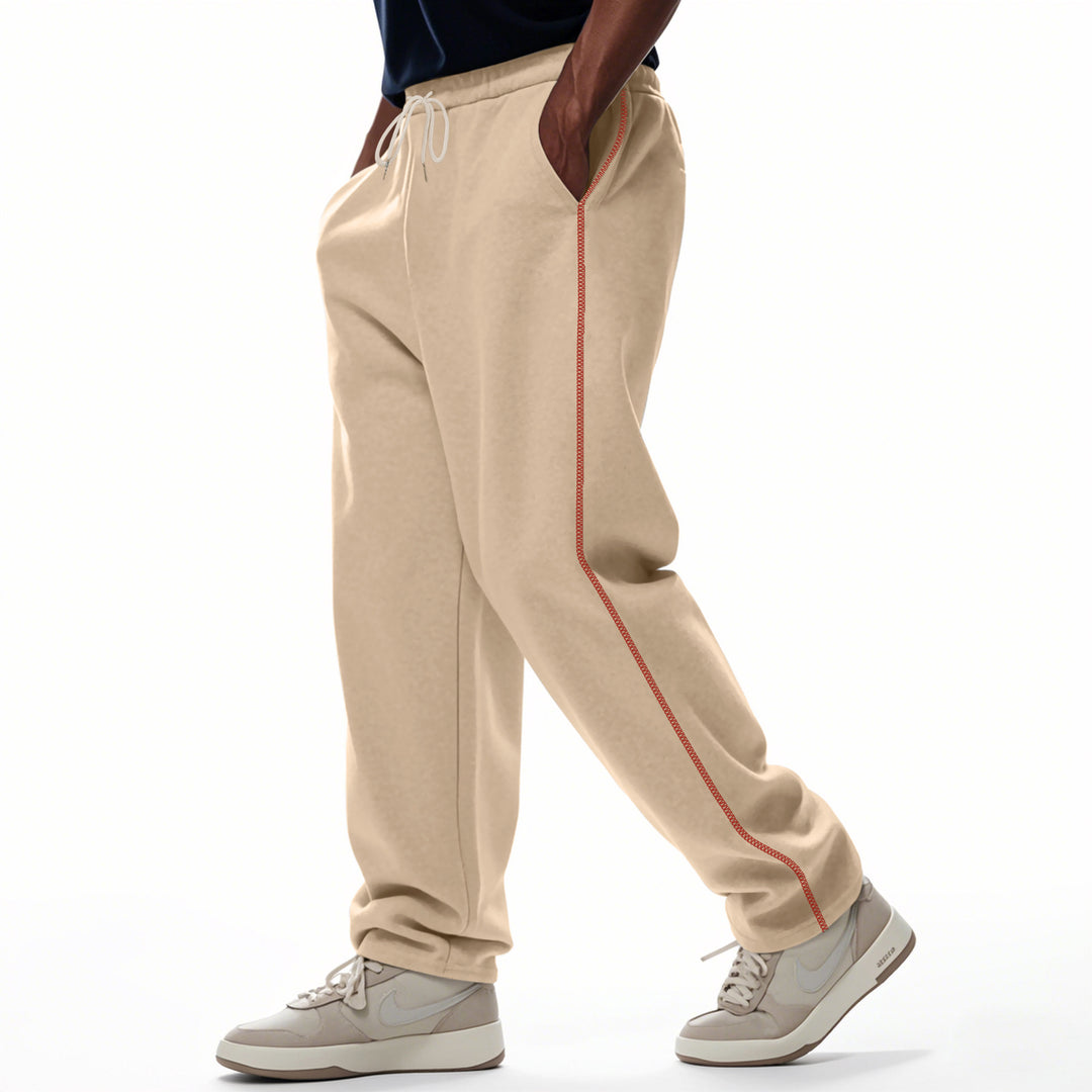 Herren nan locker sitzende Sweatpants mit seitlicher Ziernaht, elastischem Komfortbund und tiefen Eingrifftaschen Drune