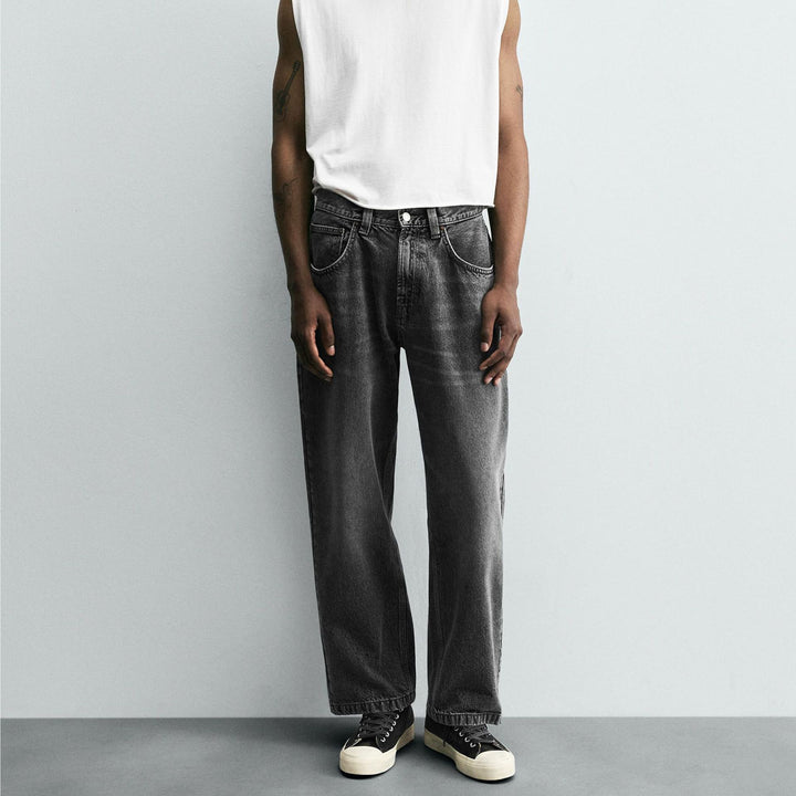 Damen High‑Waist Cropped Wide‑Leg Jeans aus weichem Stretch-Denim Drune