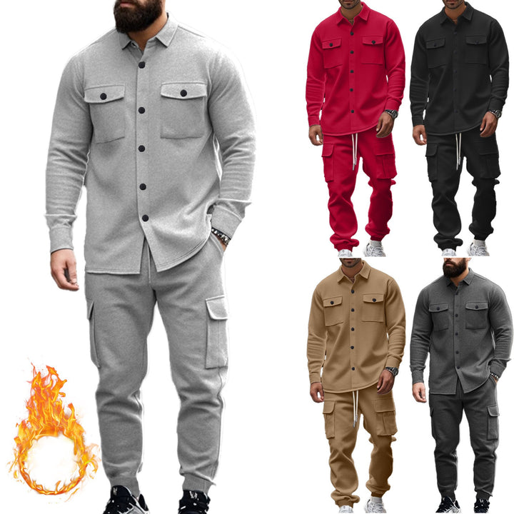 Herren Cargo-Set mit lässigen Hemd und elastischen Hosen Drune