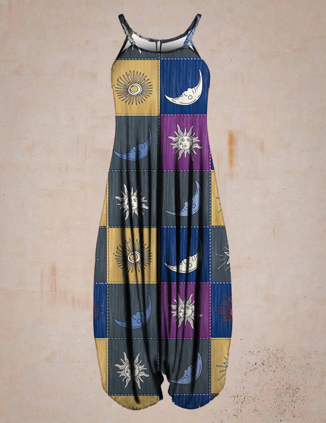 Damen Jumpsuit mit astrologischem Print Drune