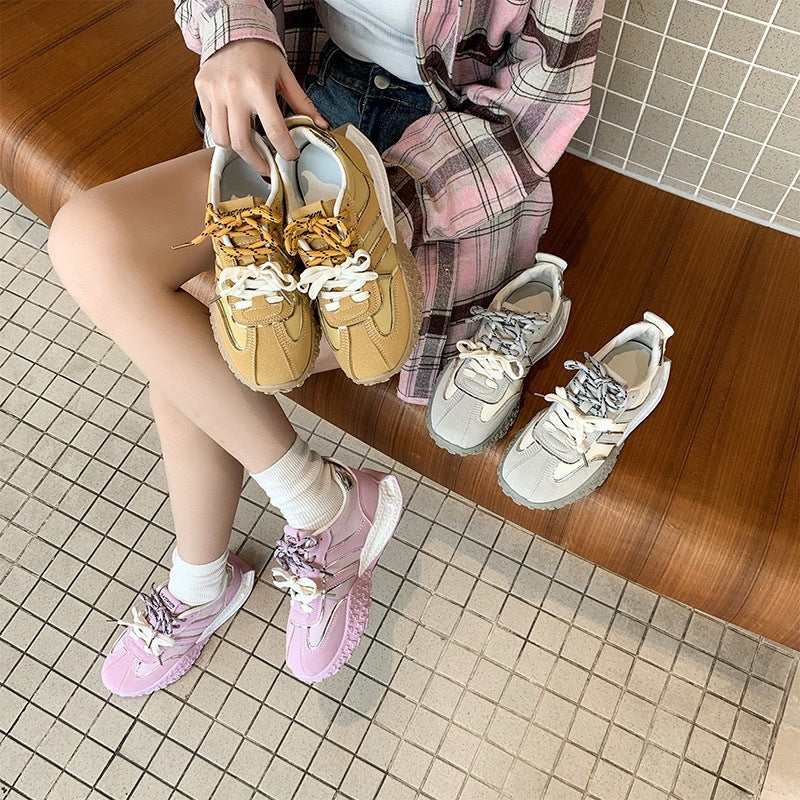Damen Chunky Sneaker mit rutschfester Sohle und atmungsaktivem Obermaterial Drune