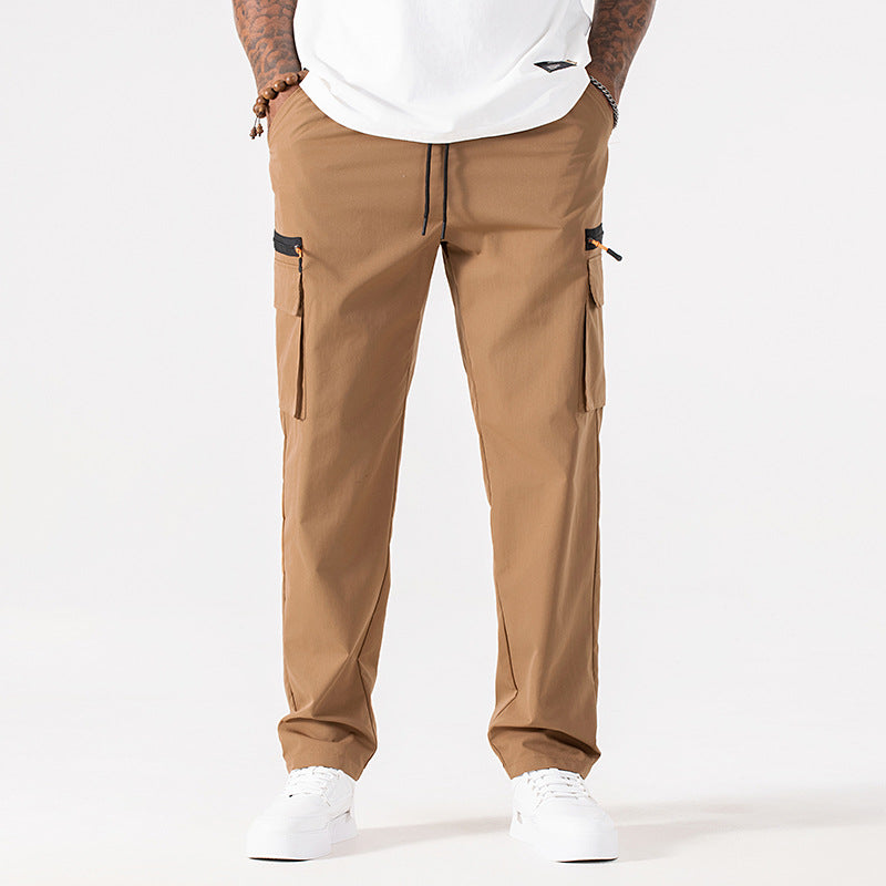 Herren Utility-Cargo-Hose mit elastischem Bund und Kordelzug Drune