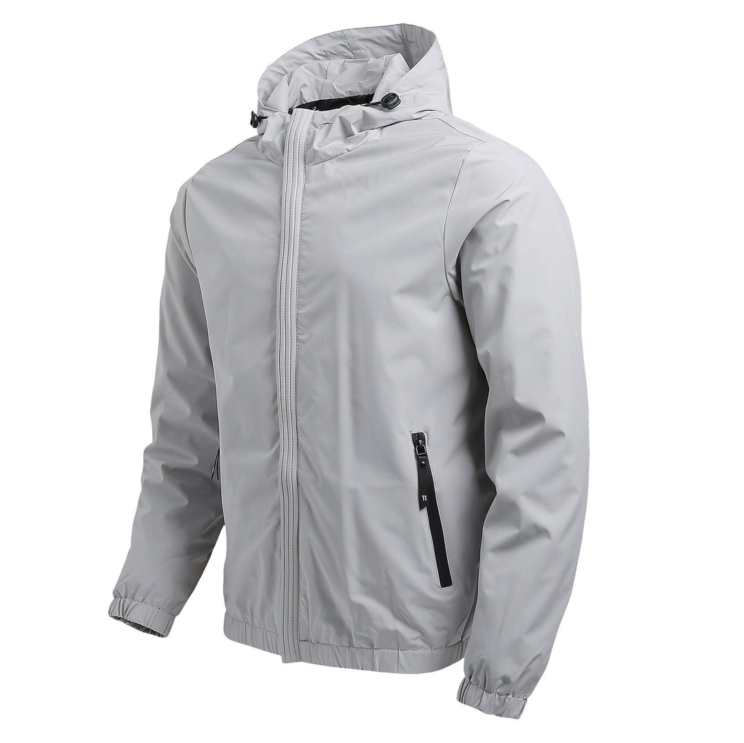 Herren Atmungsaktive Outdoorjacke mit verstellbarem Kragen Drune