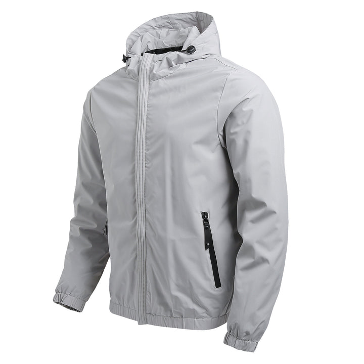 Herren Atmungsaktive Outdoorjacke mit verstellbarem Kragen Drune