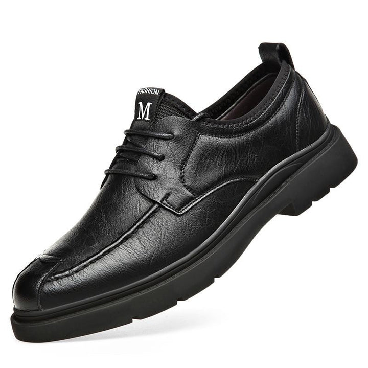 Herren Bequeme Leder Schnürschuhe mit rutschfester Sohle Drune