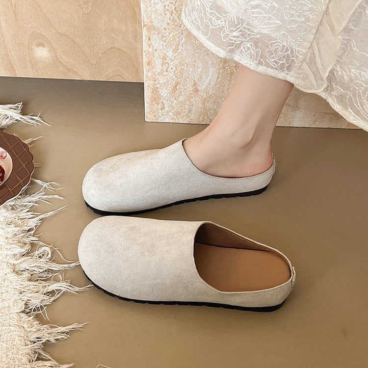 Damen Casual Wildleder Clogs mit Komfort-Fußbett Drune