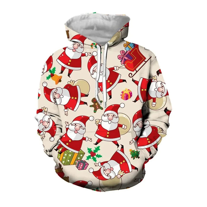 Damen Lustiger Weihnachts-Kapuzenpullover mit festlichem Motiv Drune
