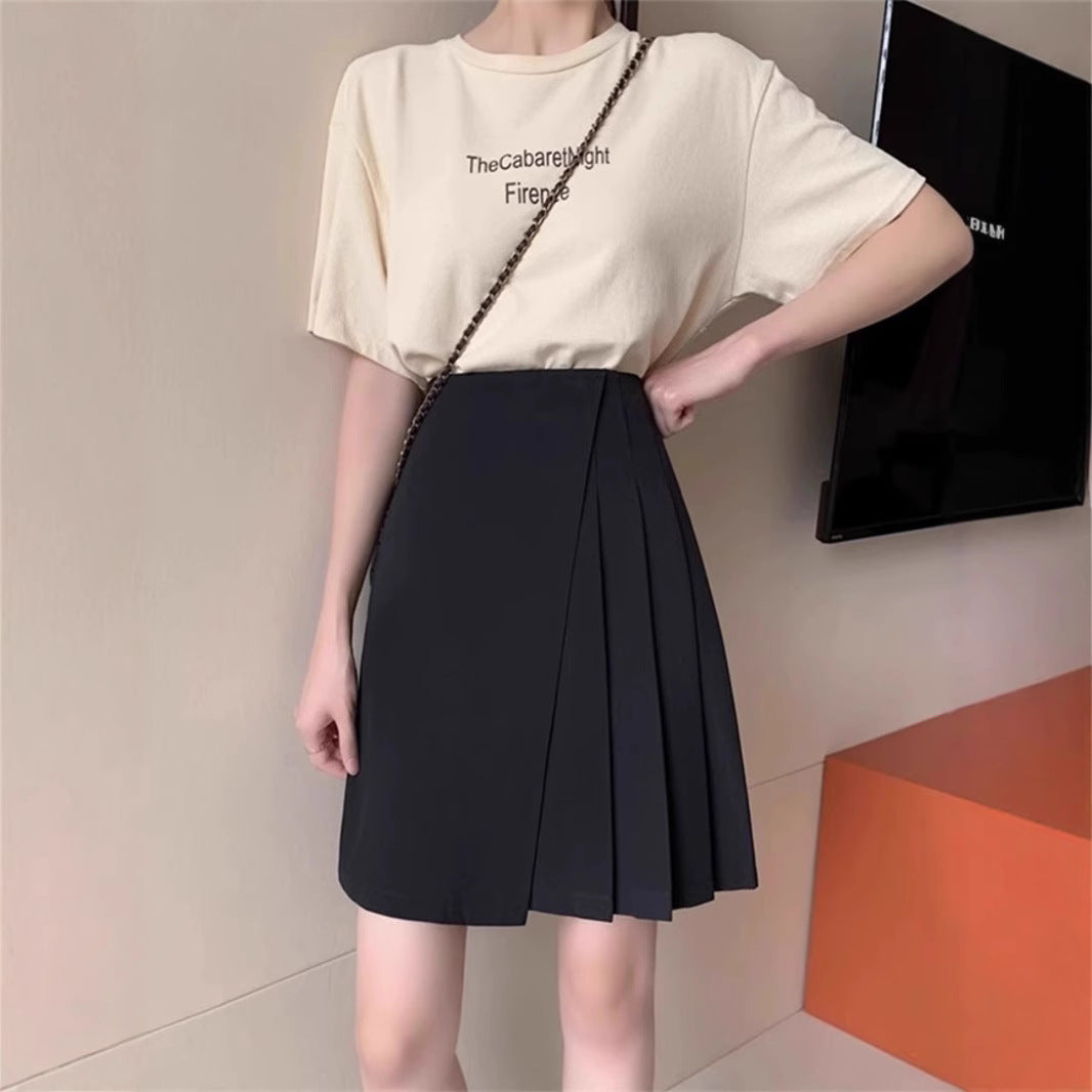 Damen Plissierter Minirock mit hoher Taille Drune