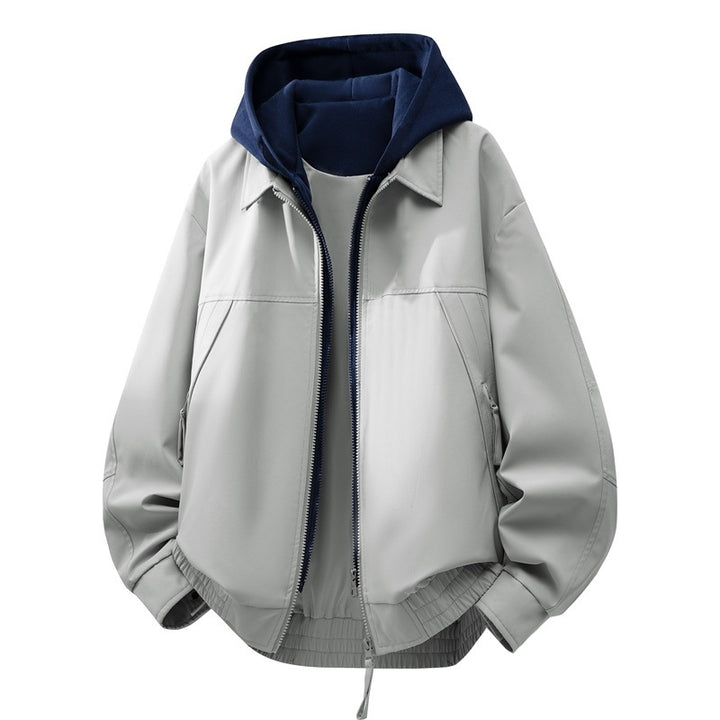 Herren Lässige Hybrid-Jacke mit integriertem Kapuzenlayer und elastischem Saum Drune