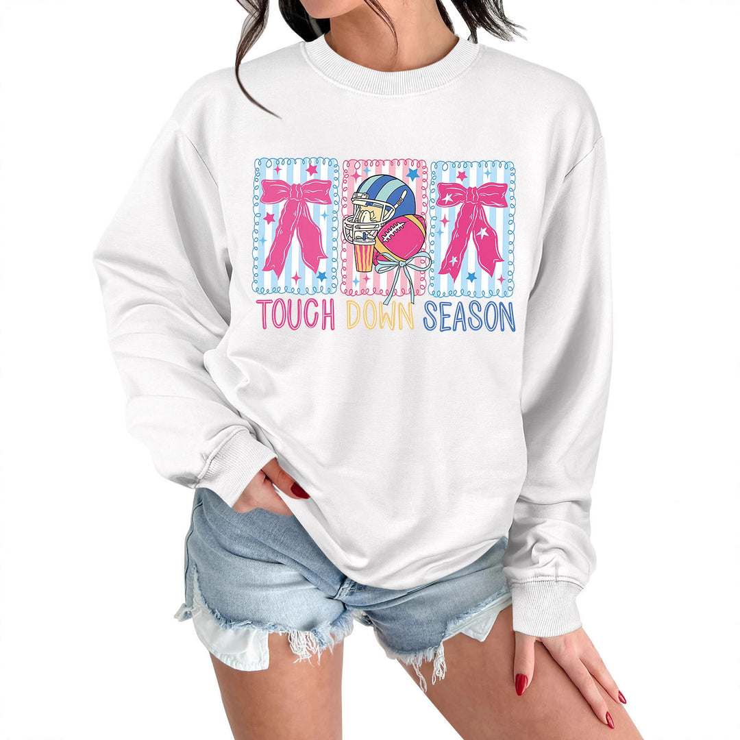 Damen Sweatshirt mit kreativem Football-Motiv und lässigem Schnitt Drune