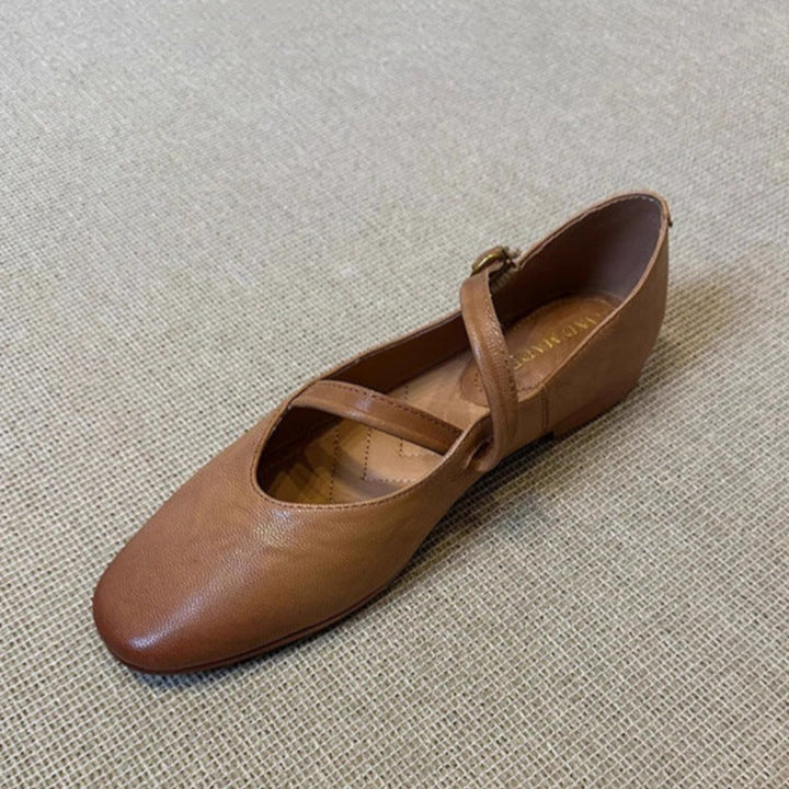 Damen Ballerina-Schuhe mit verstellbarem Riemchen und bequemem Fußbett Drune