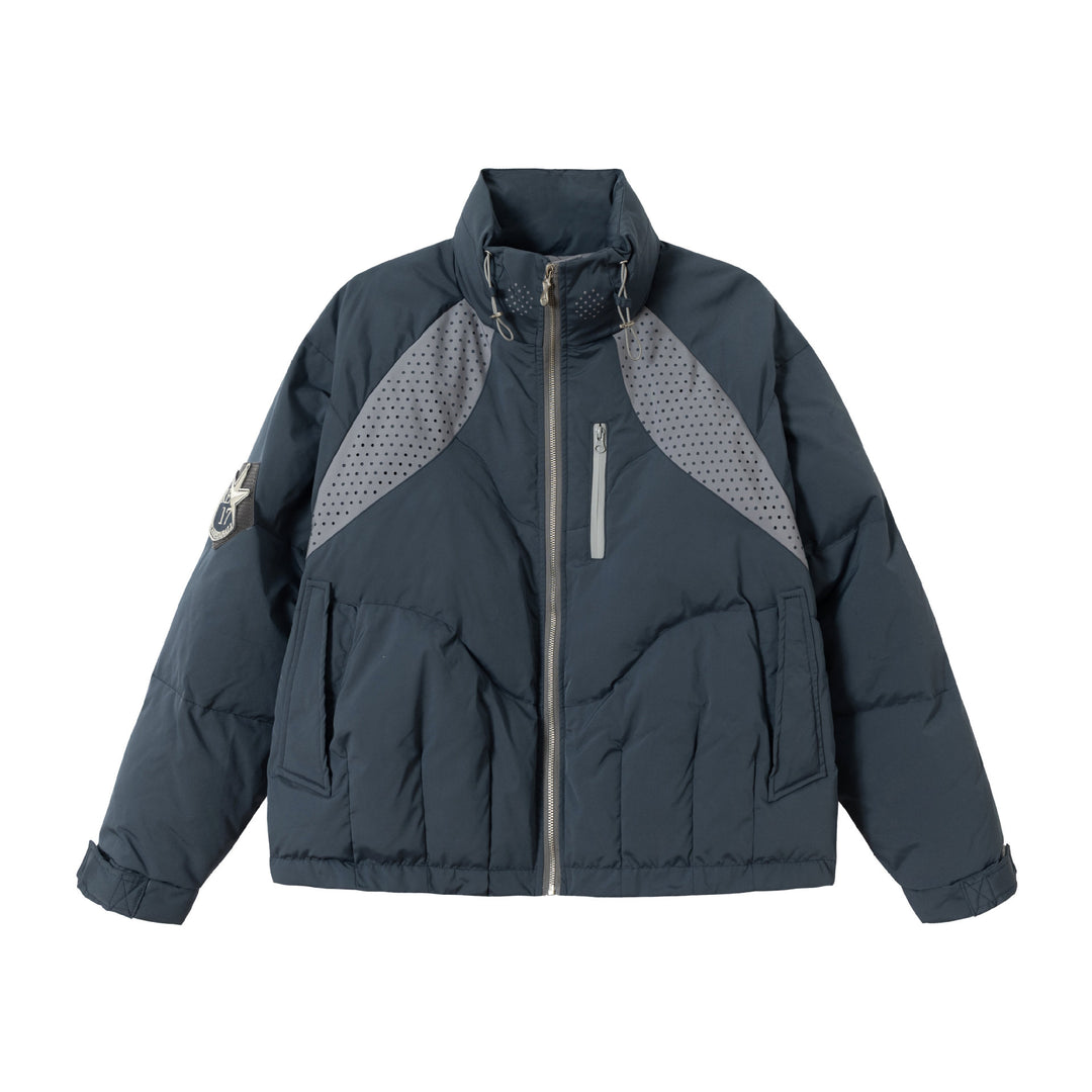 Herren Kurz geschnittener wattierter Winterblouson mit hohem Stehkragen Drune