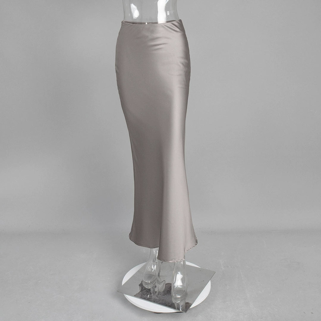 Drune | Satin-Midi-Rock mit Fließendem Design für Damen