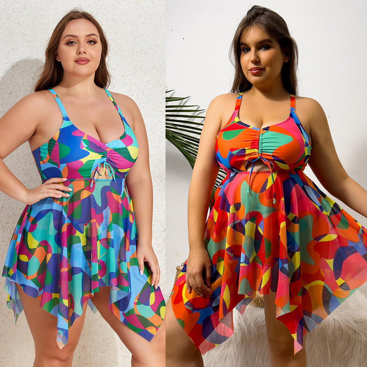 Damen Strandkleid mit lässigem Wickeldesign Drune