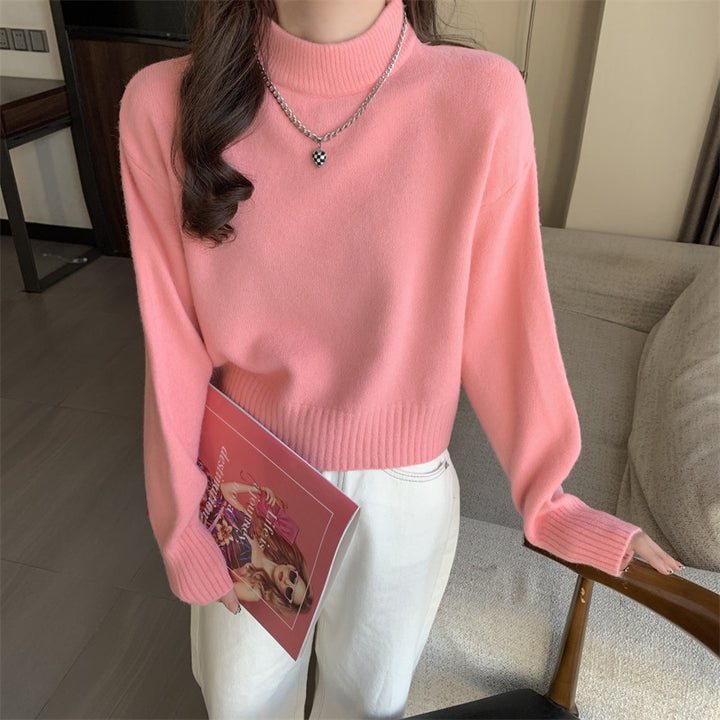 Damen Kuscheliger Rollkragenpullover mit lockerer Passform aus hochwertigem Strick Drune