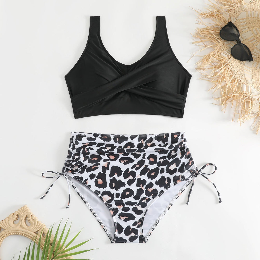 Damen Hochtailliertes Bikini-Set mit verstellbaren Trägern Drune