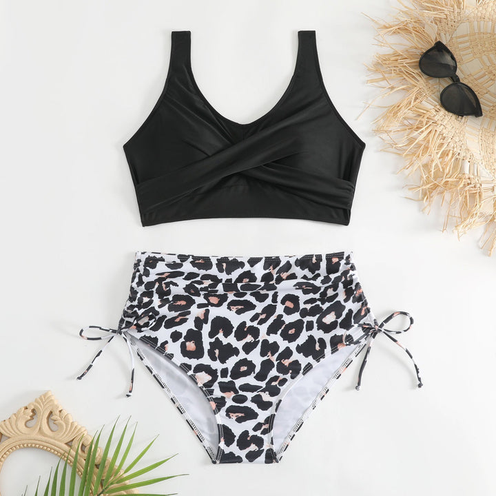 Damen Hochtailliertes Bikini-Set mit verstellbaren Trägern Drune