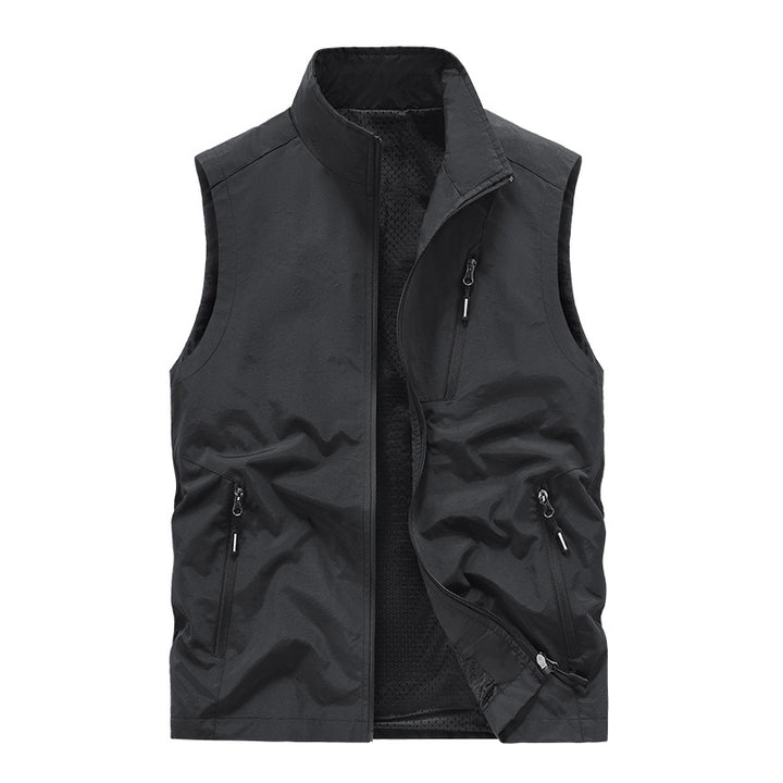 Herren Sportliche Outdoor-Weste mit funktionalen Reißverschlusstaschen Drune