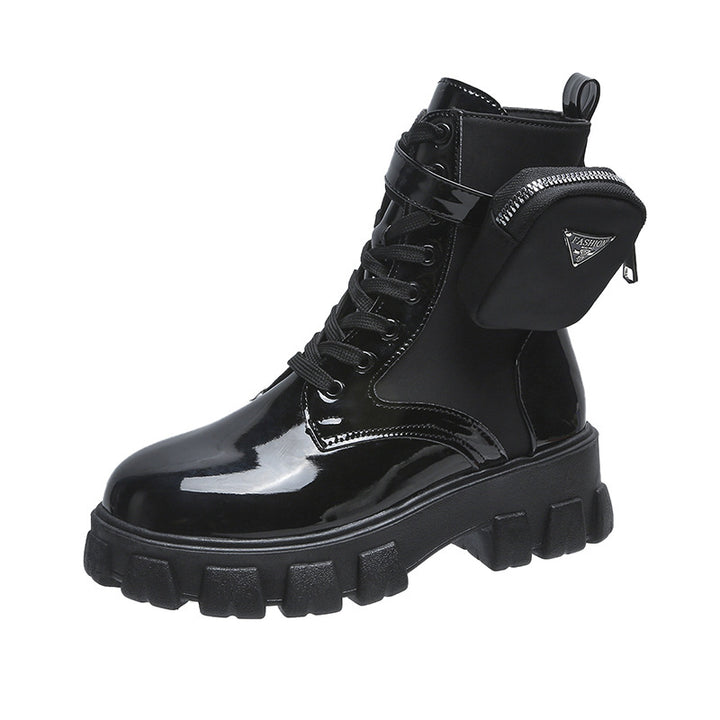Damen Chunky Boots mit praktischem Seitentaschen-Design Drune
