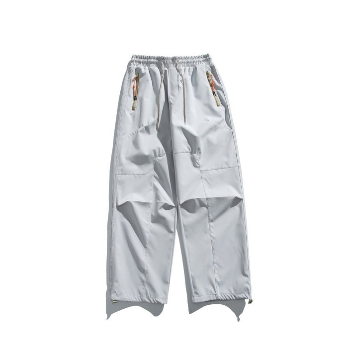 Herren Cargo-Hose mit elastischem Bund, Knie-Paneelen und Reißverschluss-Saum Drune