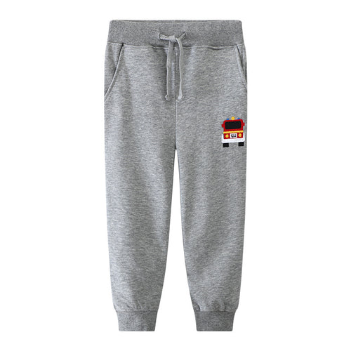 Jungen bequeme Sweatpants mit Feuerwehr-Motiv Drune