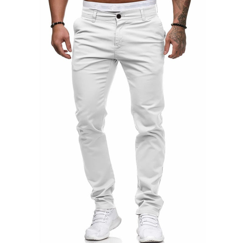 Herren Slim-Fit Chinohosen mit elastischem Bund und praktischen Taschen Drune