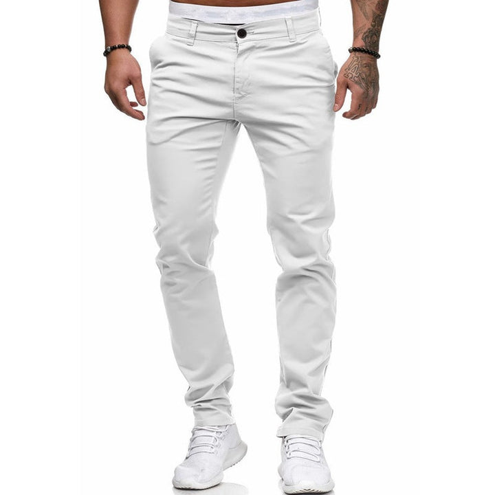 Herren Slim-Fit Chinohosen mit elastischem Bund und praktischen Taschen Drune