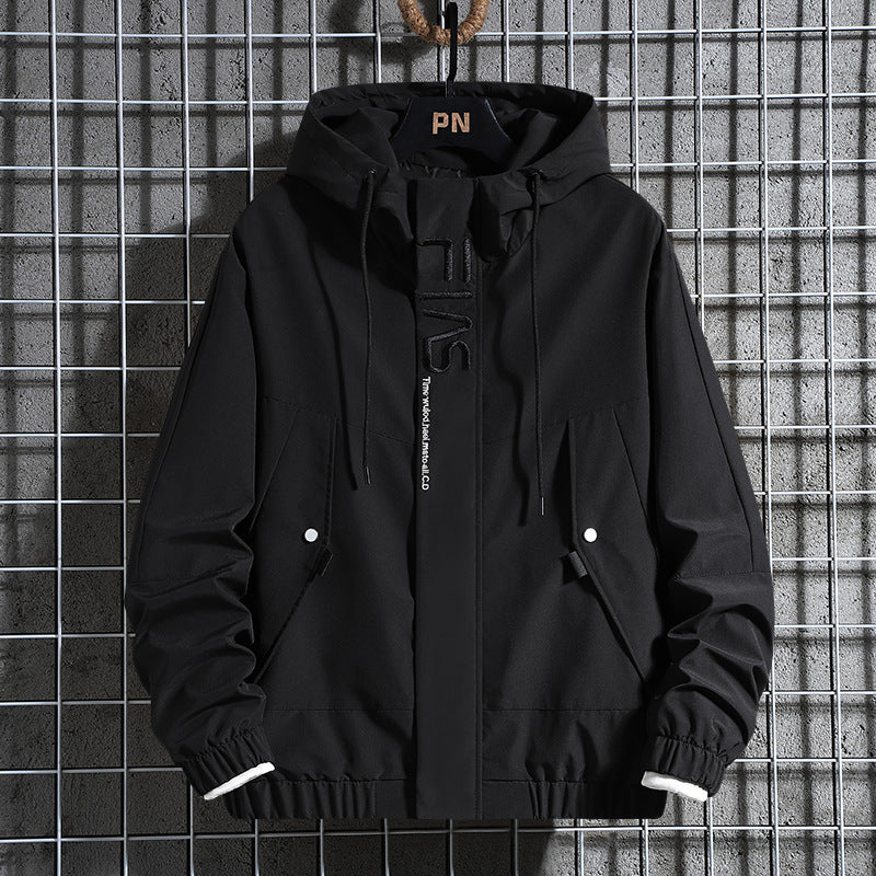 Herren Kapuzen-Fieldparka mit verdeckter Reißverschlussblende, Teddyfleece-Ärmelinnenfutter und Multifunktionstaschen Drune