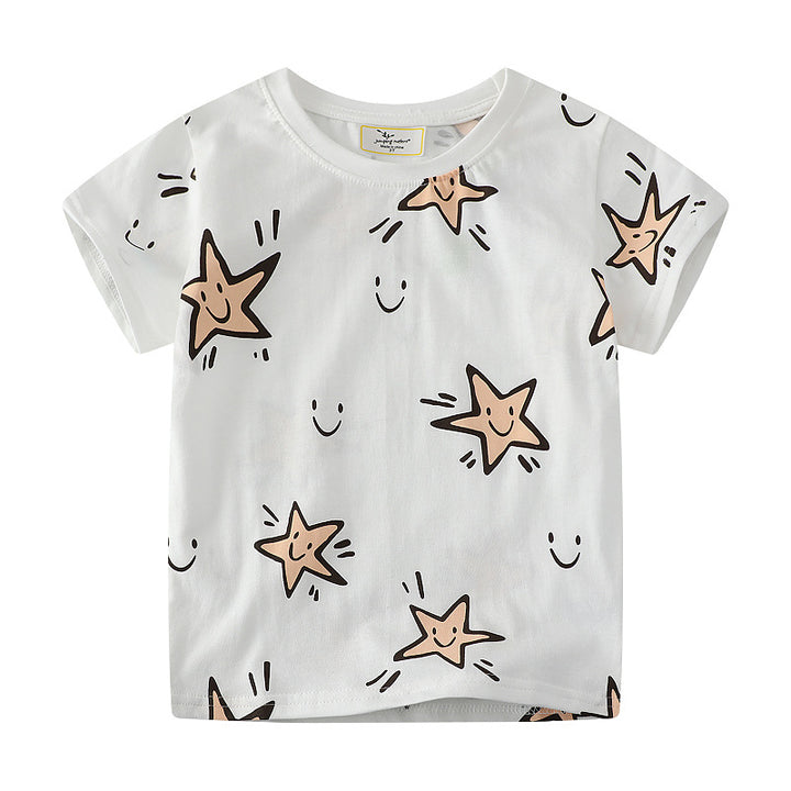 Kinder T-Shirt mit fröhlichem Sternenmuster Drune