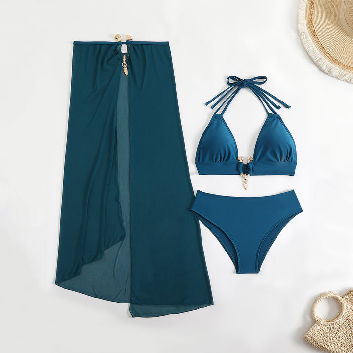 Damen Bikini-Set mit schickem Wickelrock und raffiniertem Halterneck Drune