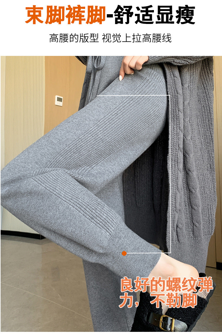 Damen Komfortable Feinstrick-Hosen Drune