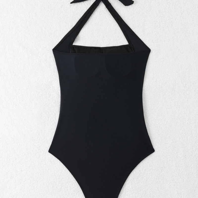 Damen Eleganter Wickel-Badeanzug mit Raffungen Drune