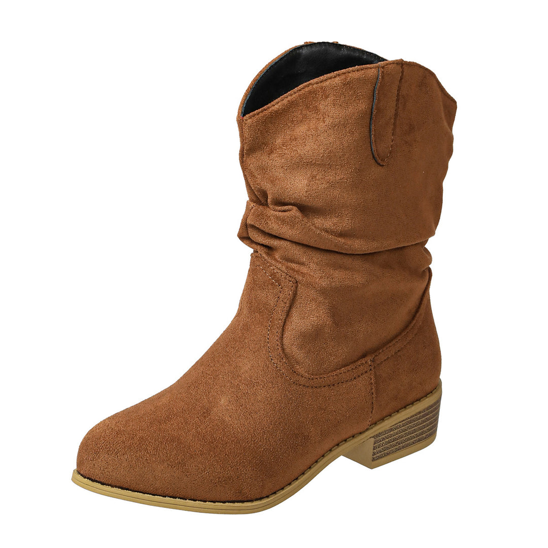 Damen Modische Stiefeletten aus Wildleder Drune