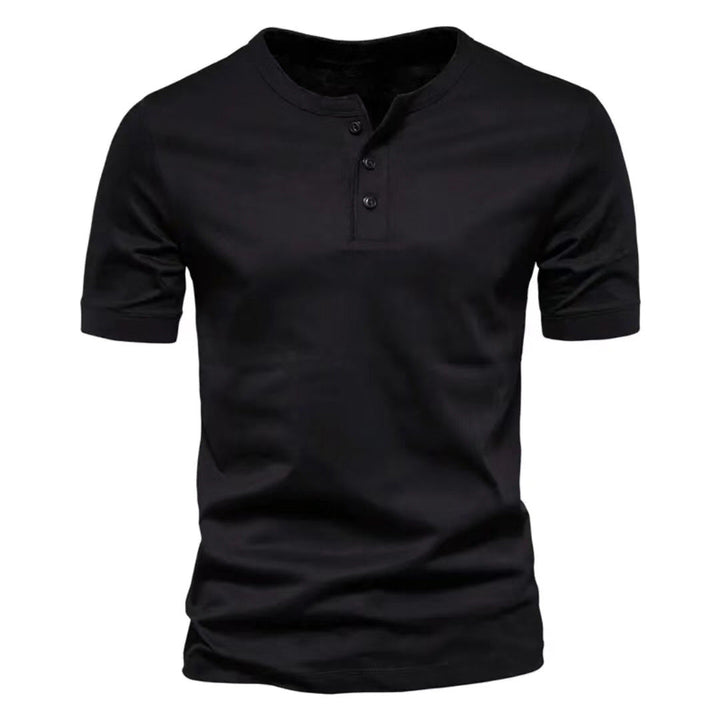 Herren Kurzarm-Henley-Shirt mit praktischer Knopfleiste und bequemer Passform Drune